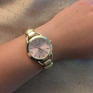 Vintage pink and gold women's watch